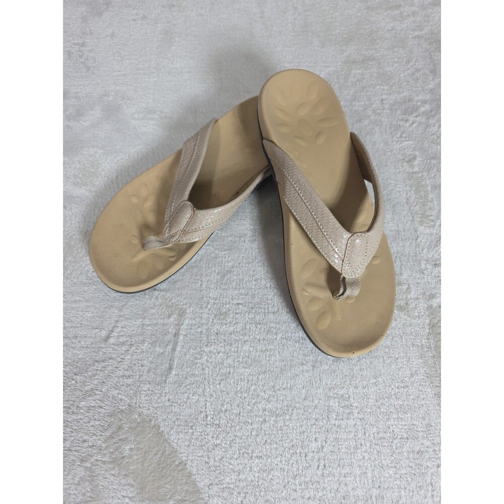 Megnya Size 6 Comfortable Orthopedic Wedge Heel Flip Flops Thongs Bamboo Women